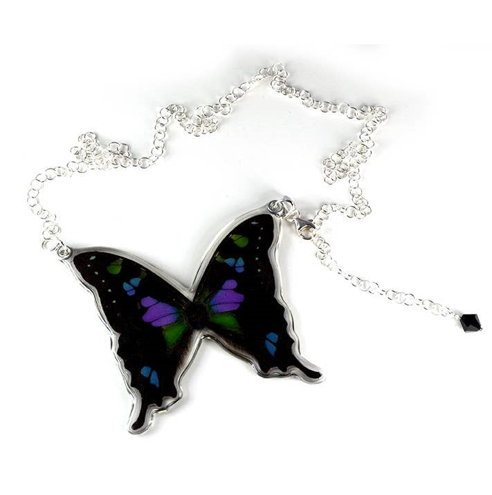 Purple Spotted Swallowtail Necklace