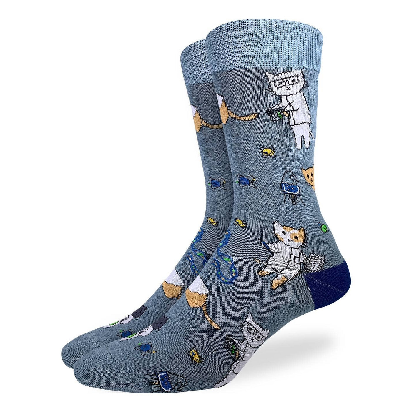 Men's Science Cats Socks - Size 7-12