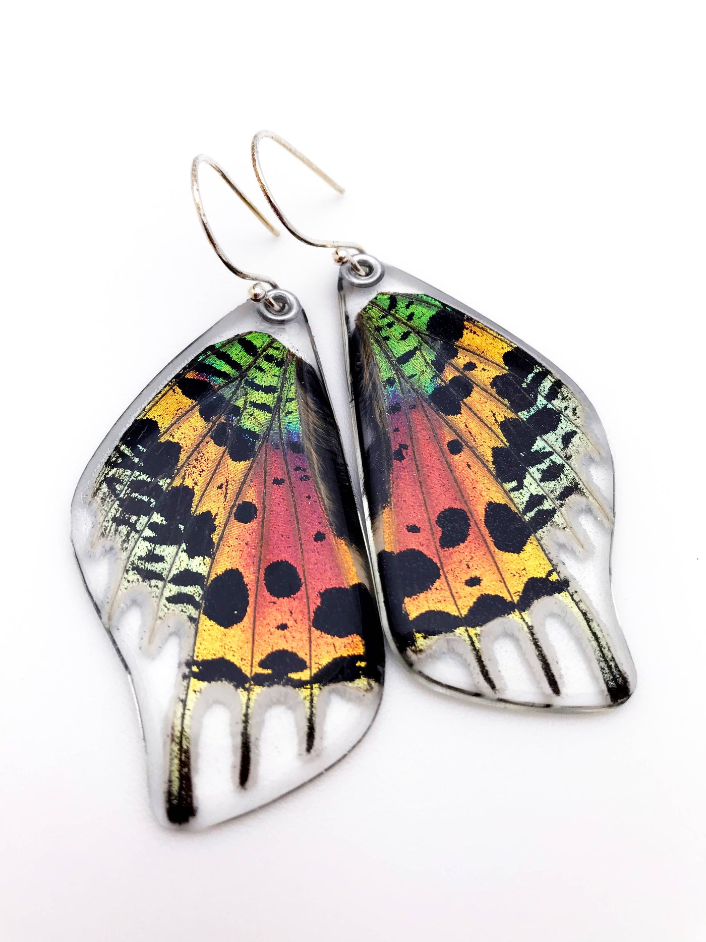 Sunset Moth Earrings, Bottom wing