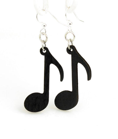 Music Note Wood Earrings