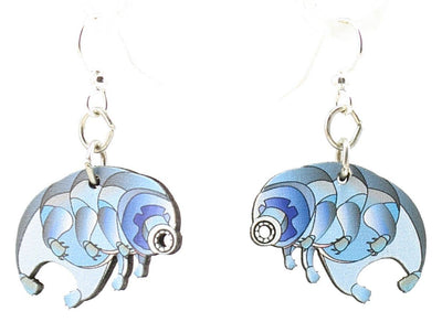 Water Bear Wood Earrings