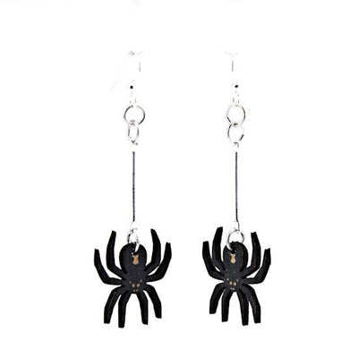 Spider Wood Earrings