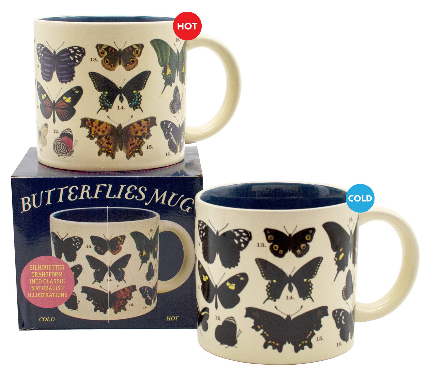 Butterflies (Heat-Changing) Coffee Mug - 14 oz