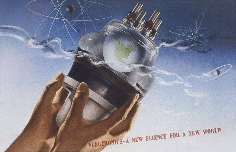 Electronics, Science for a New World - Vintage Image Note Card