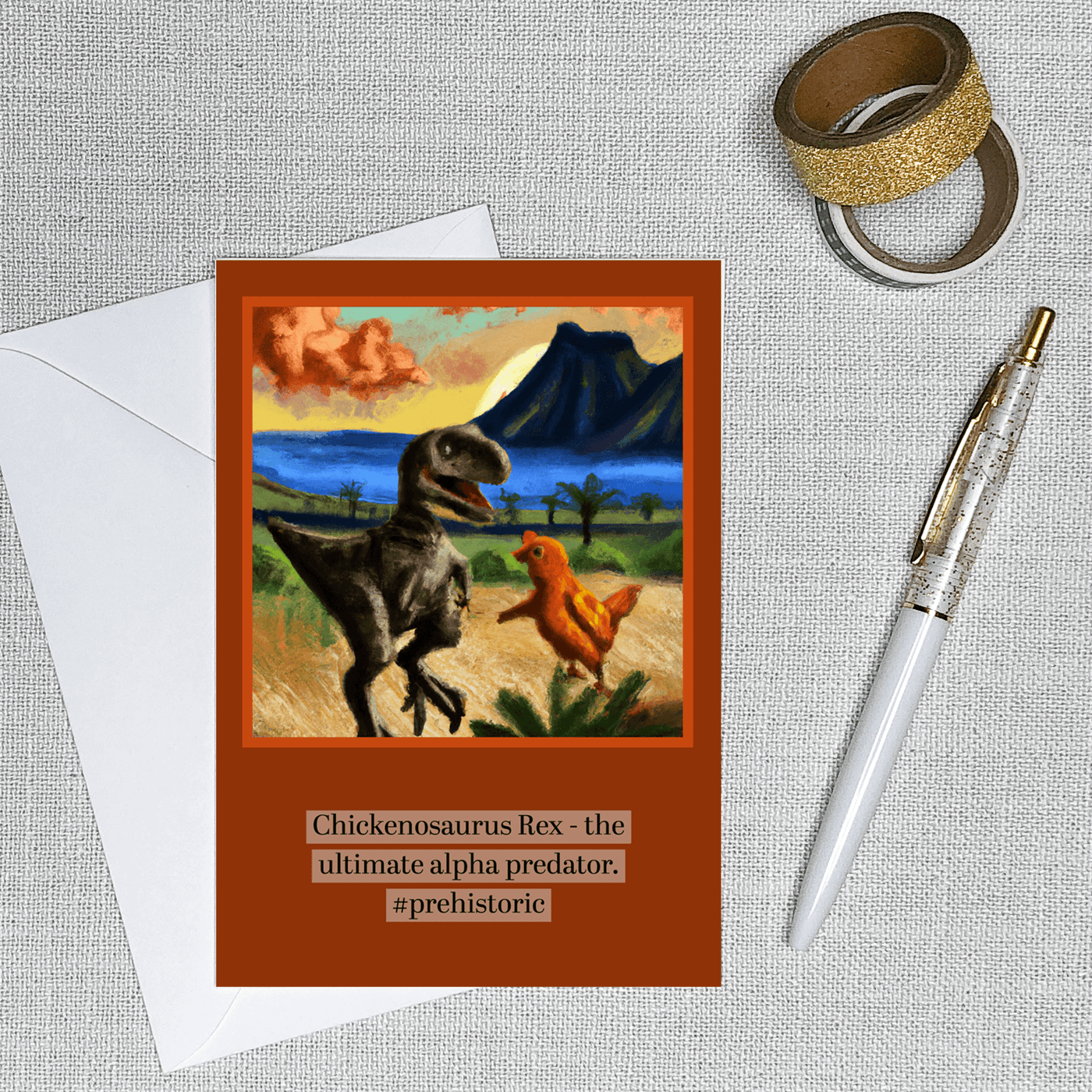 AI Series: Chickenosaurus Rex - Greeting Card