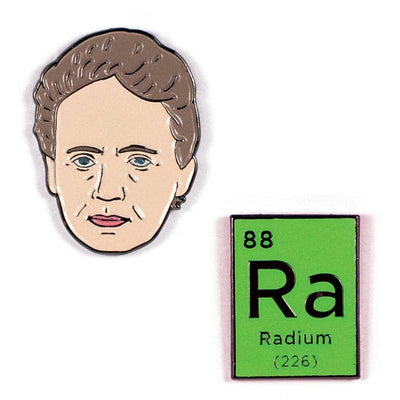 Curie + Radium - Emamel Pin Set