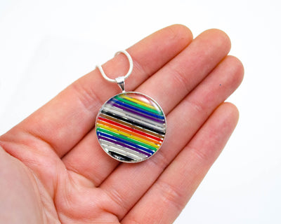 Rainbow Ribbon Cable Necklace