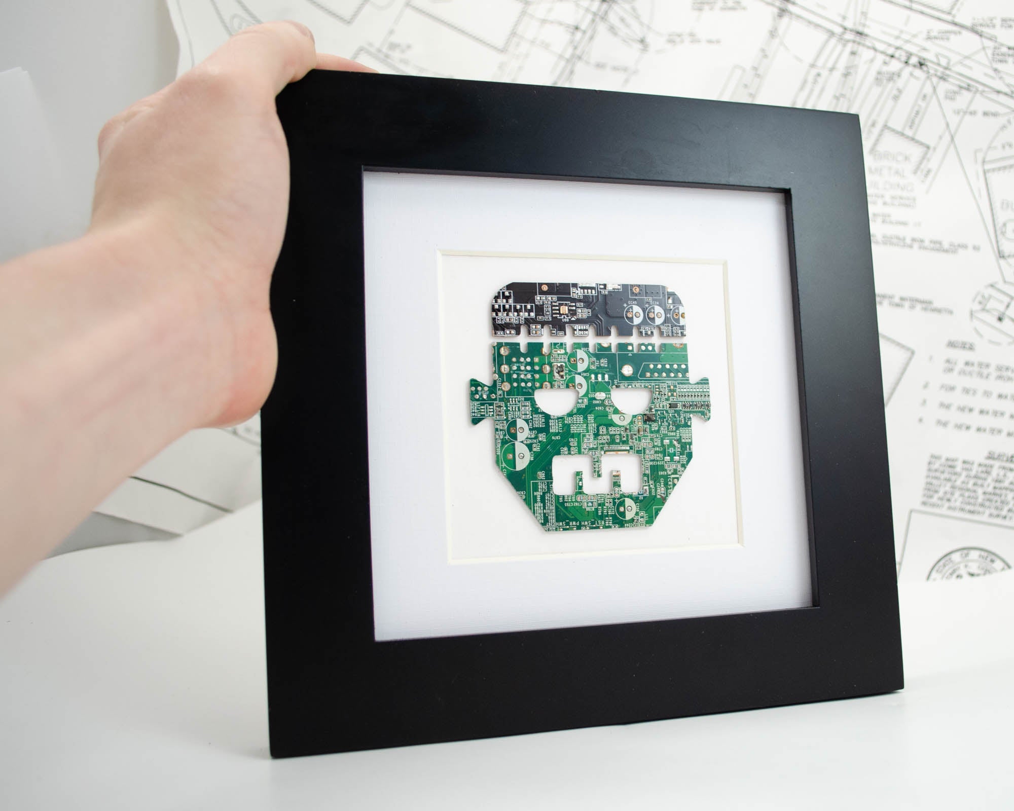 Frankenstein's Monster Circuit Board Art - 8x8 – Because Science