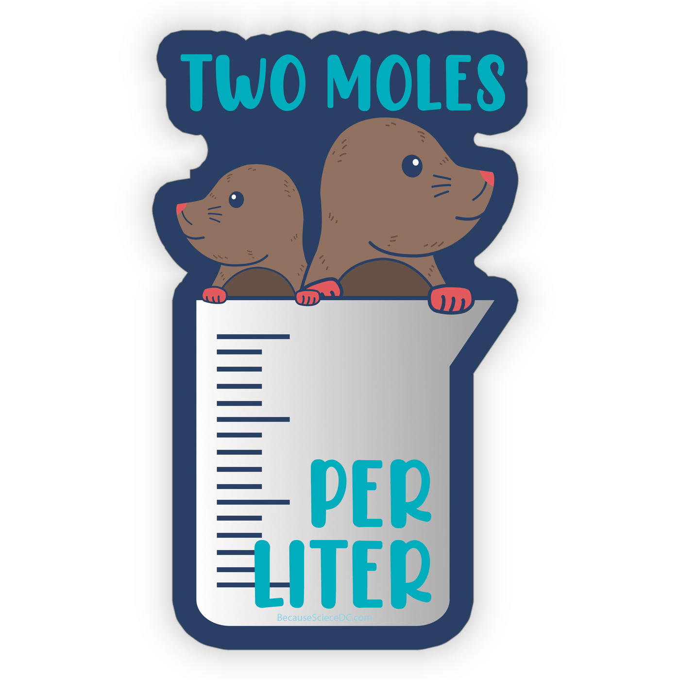 Two Moles Per Liter - Vinyl Sticker