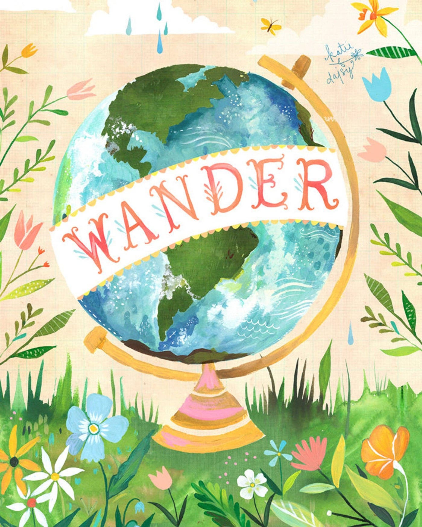 Wander Globe 8 x 10 Print