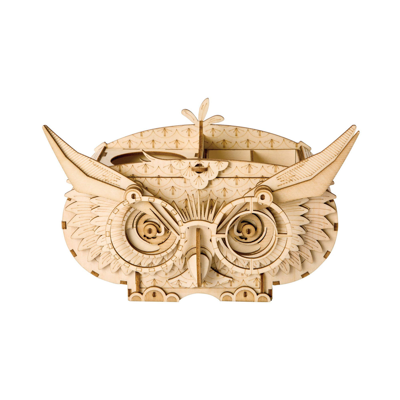 Owl Storage Box: 3D Wooden Puzzle: