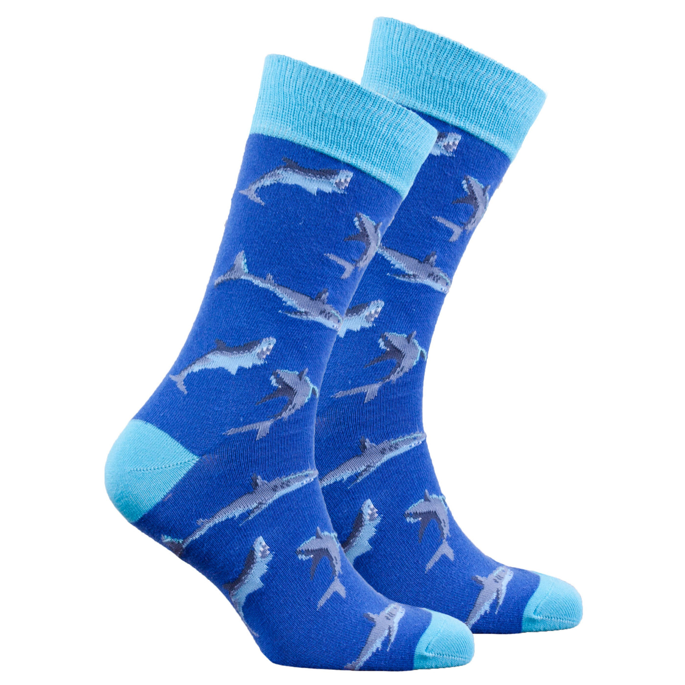 Men's Blue Shark Socks
