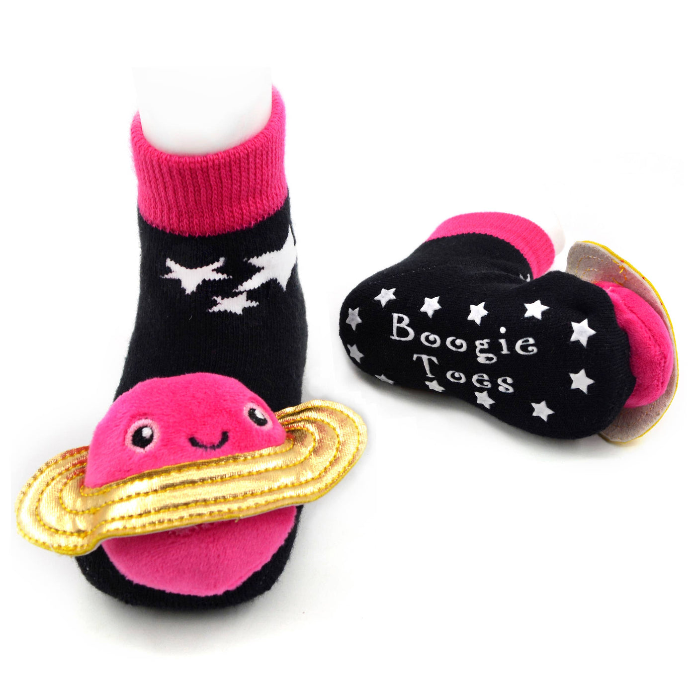 Pink Planet Rattle Socks: 0 - 1 Y