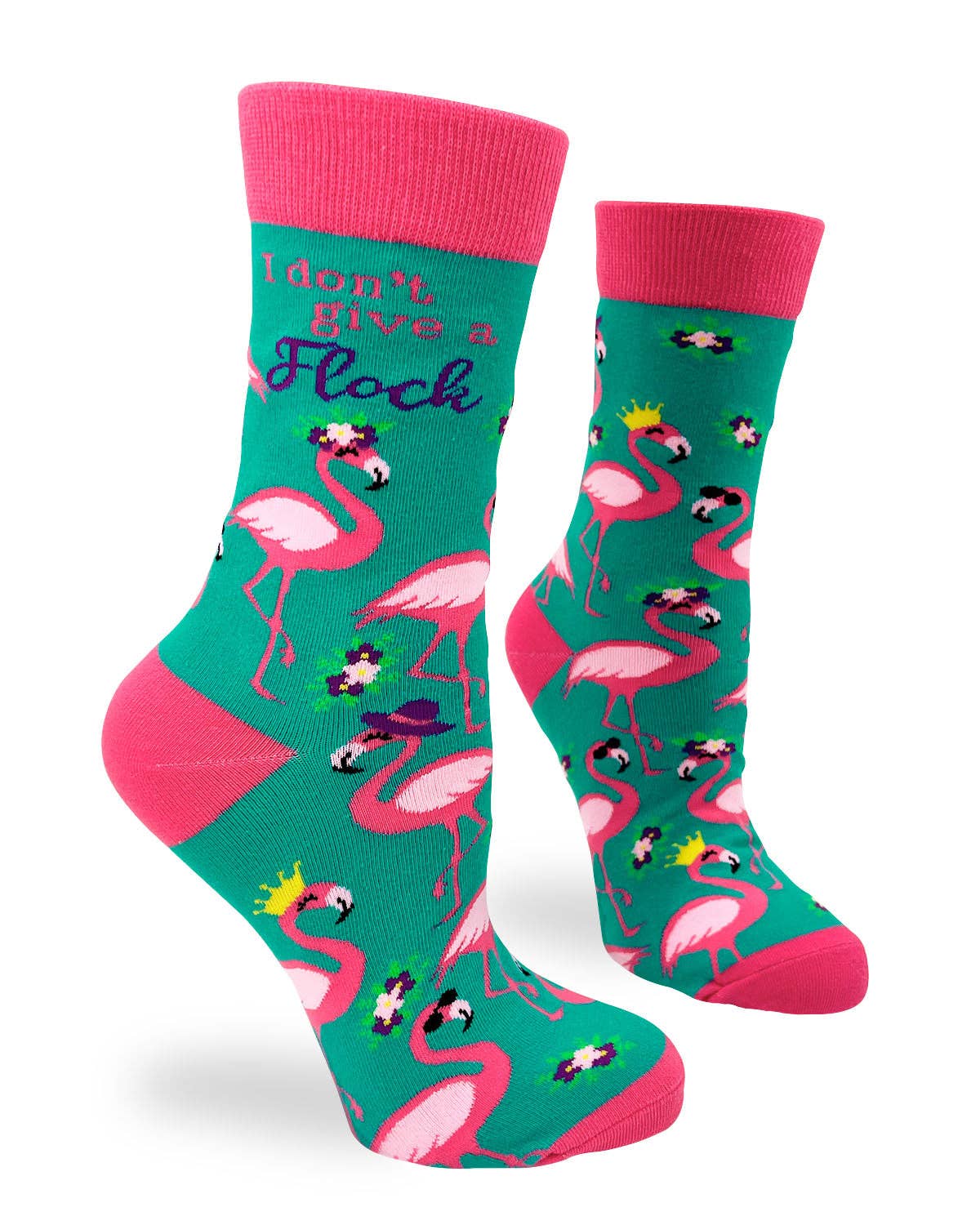 Women's "I Don't Give a Flock" Flamingo Socks