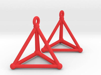Red Hypersimplex Earrings
