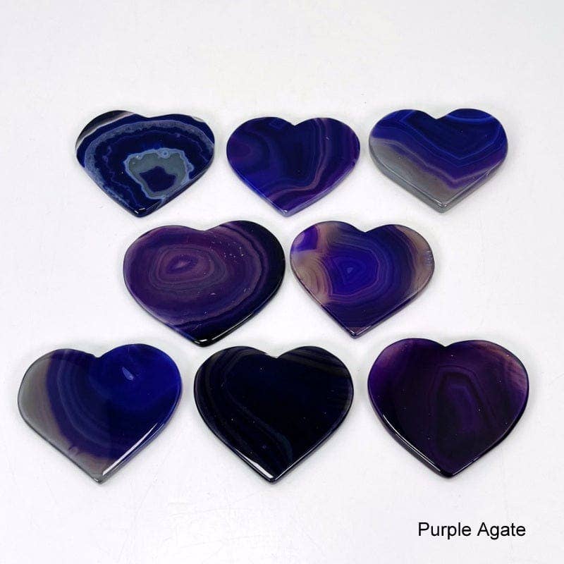 Purple Heart Shaped Agate Slice