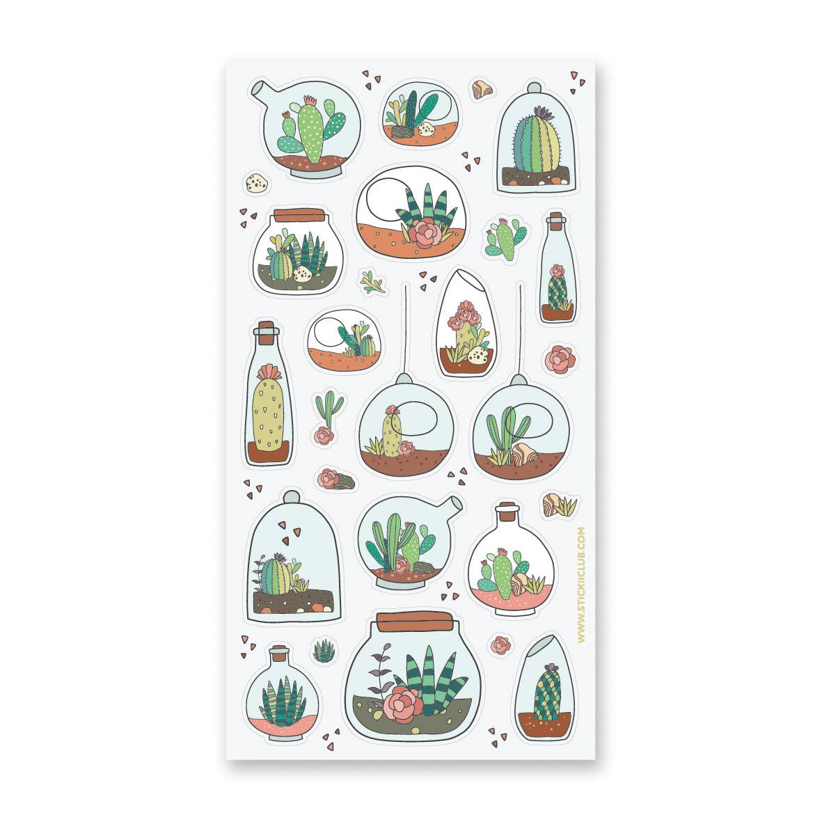 Succulents in Bottles - Sticker Sheet
