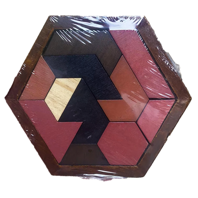 Hexagon Tangram Wooden Puzzle