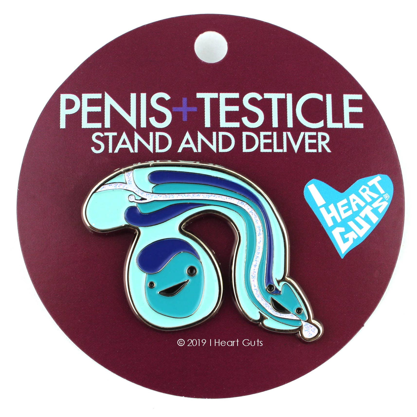 Penis + Testicle Enamel Lapel Pin