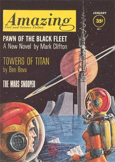 Towers of Titan, Science Fiction - Vintage Image Note Card