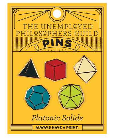 Platonic Solids - Emamel Pin Set