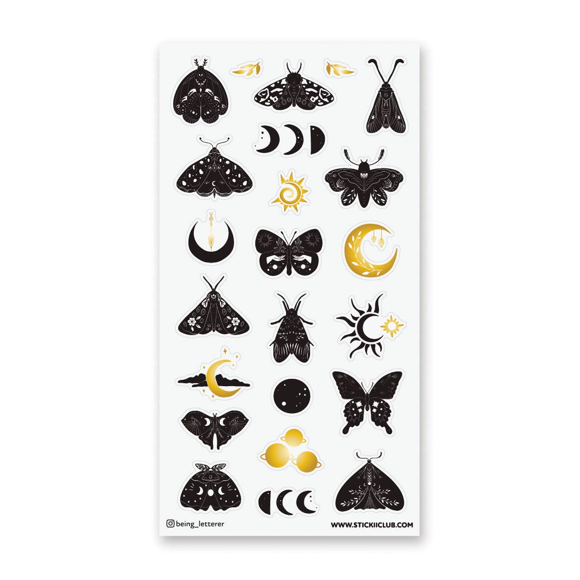 Moon Moths - Sticker Sheet