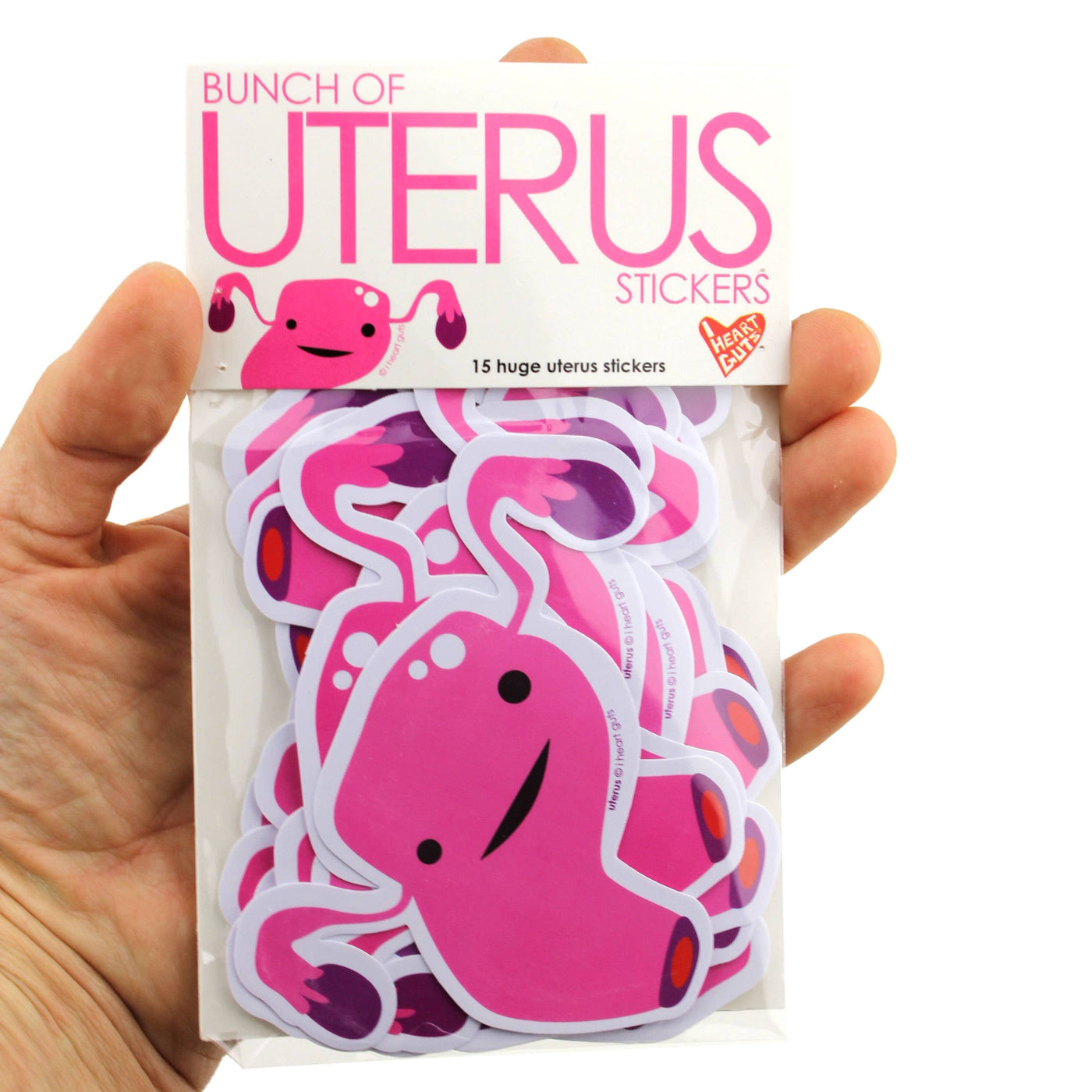 Bunch of Uterus Stickers - 15 Uterus Stickers