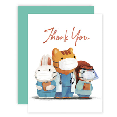 Medical Heros Thank You Greeting Card