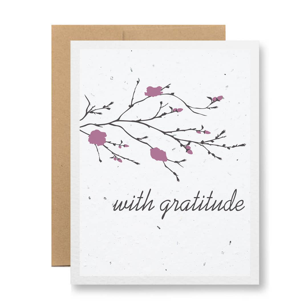 With gratitude {branch} - Plantable Greeting Card