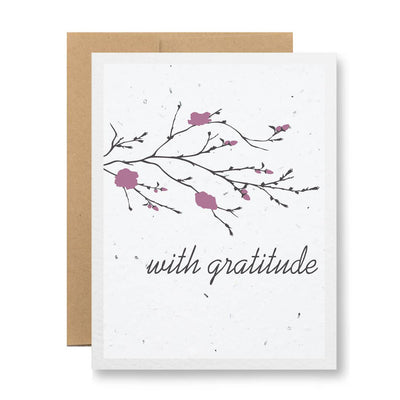 With gratitude - Plantable Greeting Card