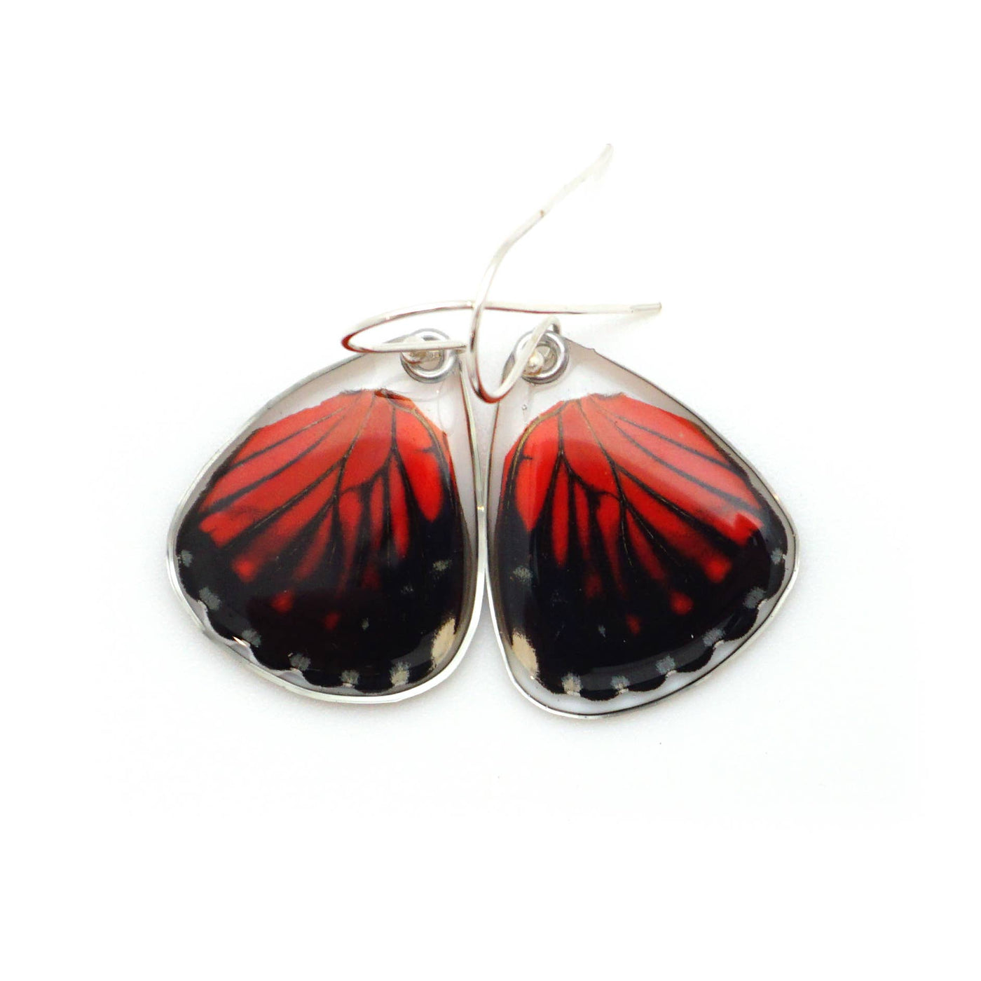 Red Cracker Butterfly Earrings