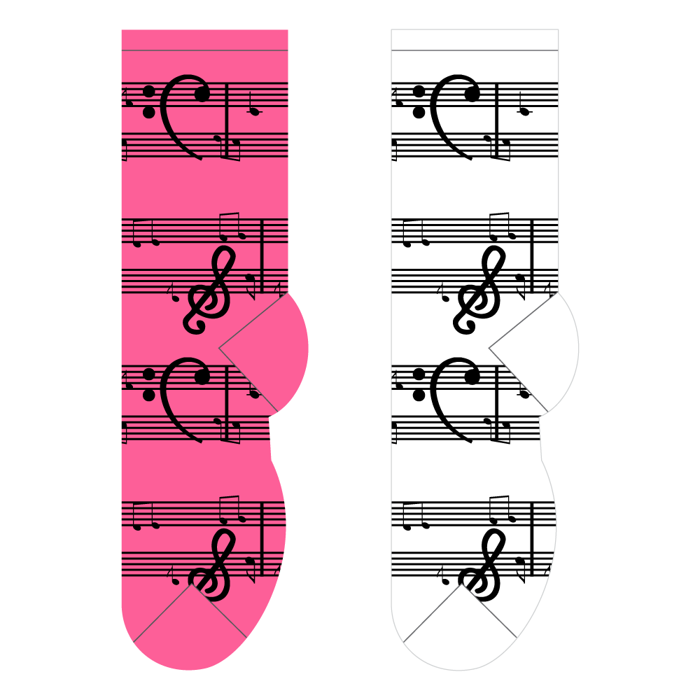 Women's Musical Notes Socks