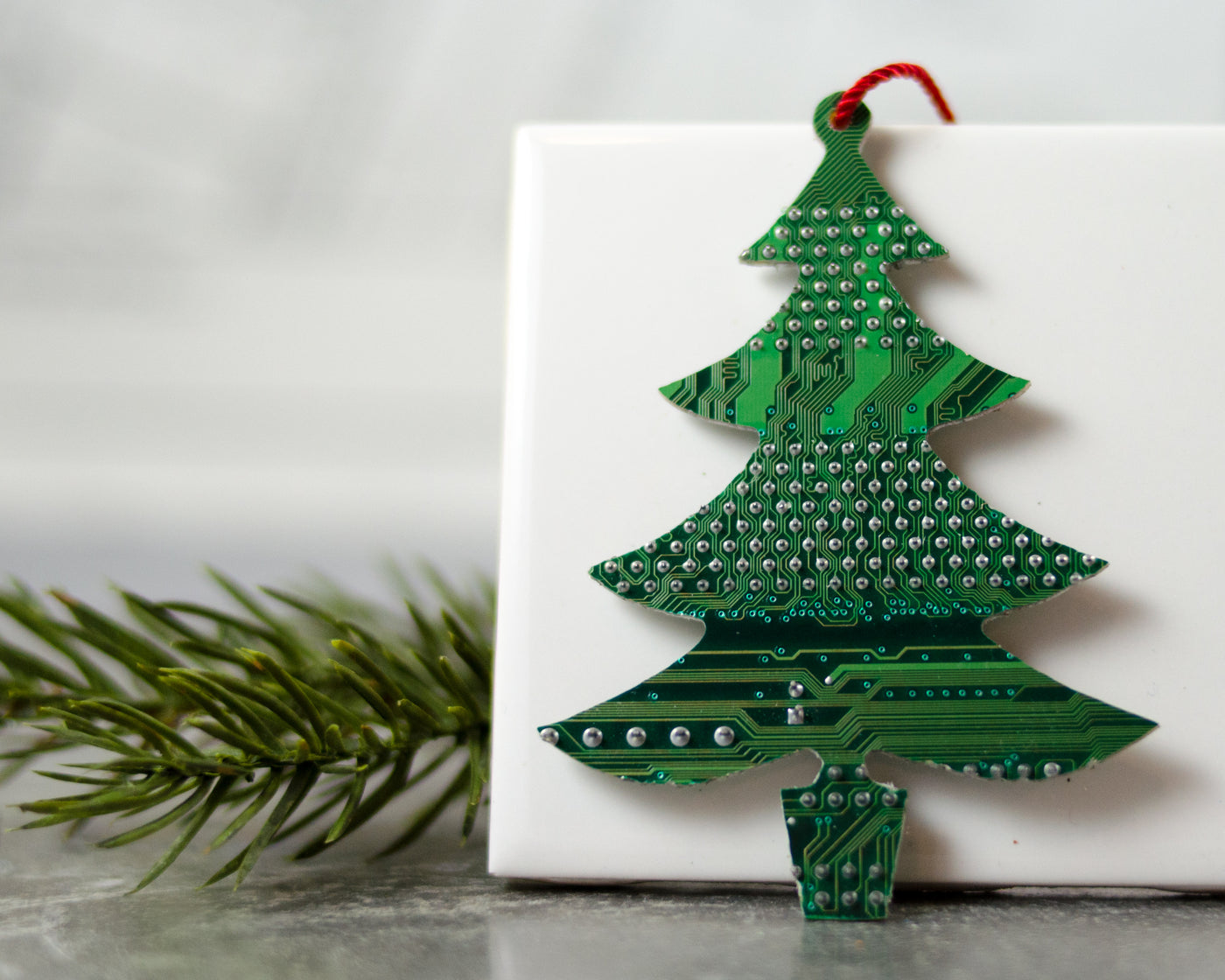 Circuit Board Ornament - Evergreen/Christmas Tree Shape