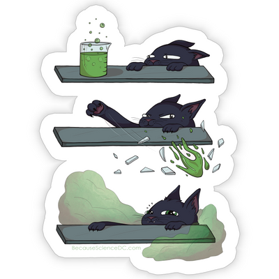 Mischievous Cat - Vinyl Sticker