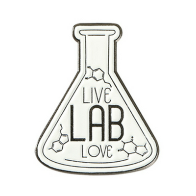 Live Lab Love Enamel Pin