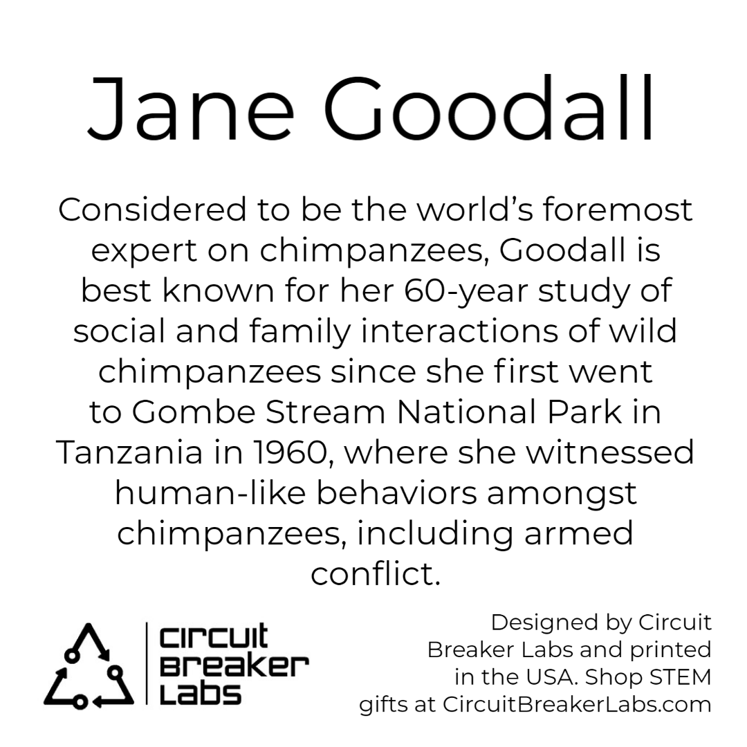 Jane Goodall Art Print - 4x6 matted to 5x7