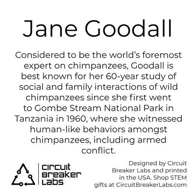 Jane Goodall Art Print - 4x6 matted to 5x7