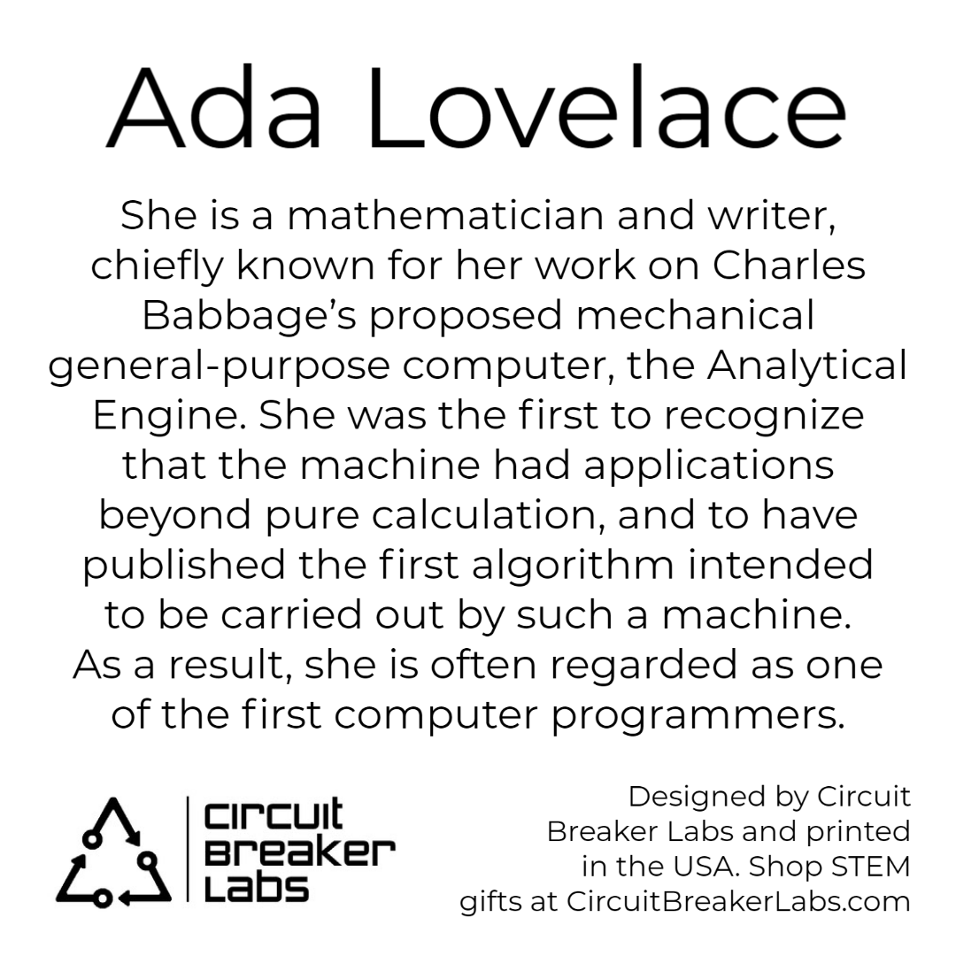 Ada Lovelace Art Print - 4x6 matted to 5x7