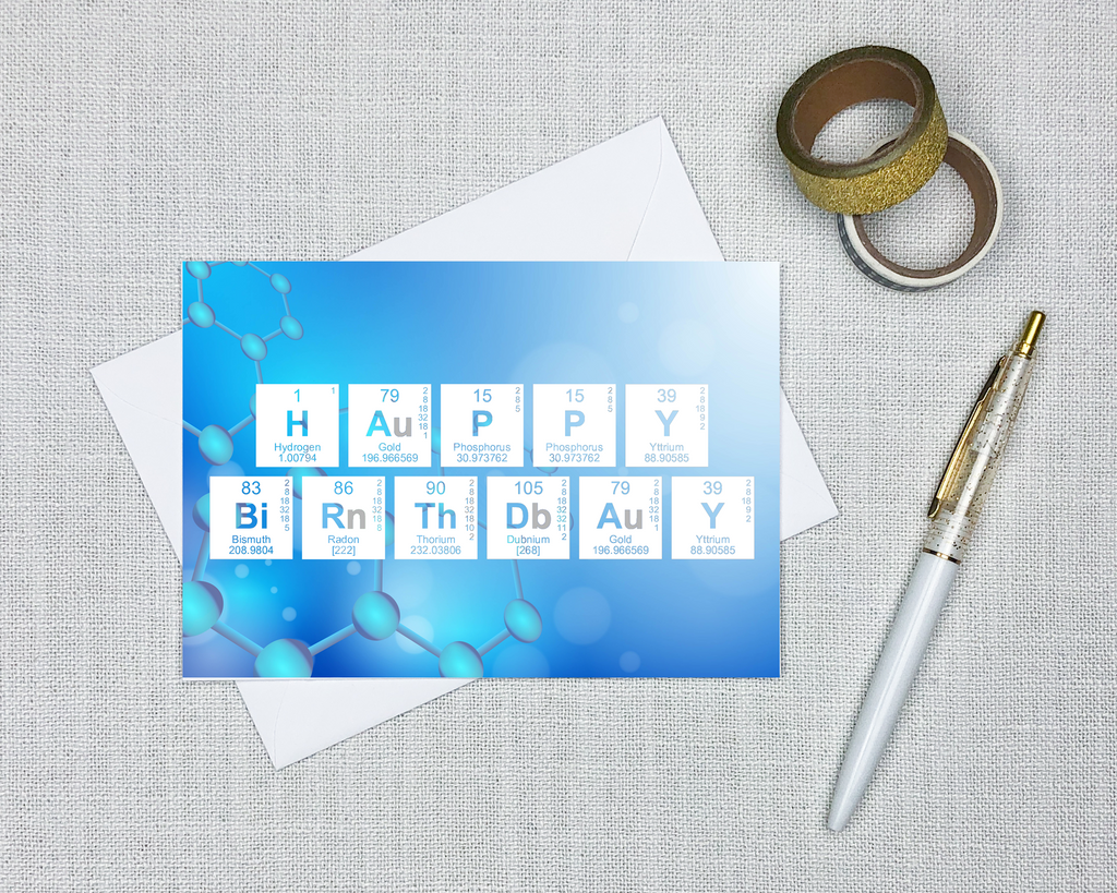 periodic table birthday card