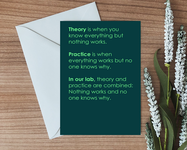 Laboratory Technician - Snarky Definition Greeting Card – Because