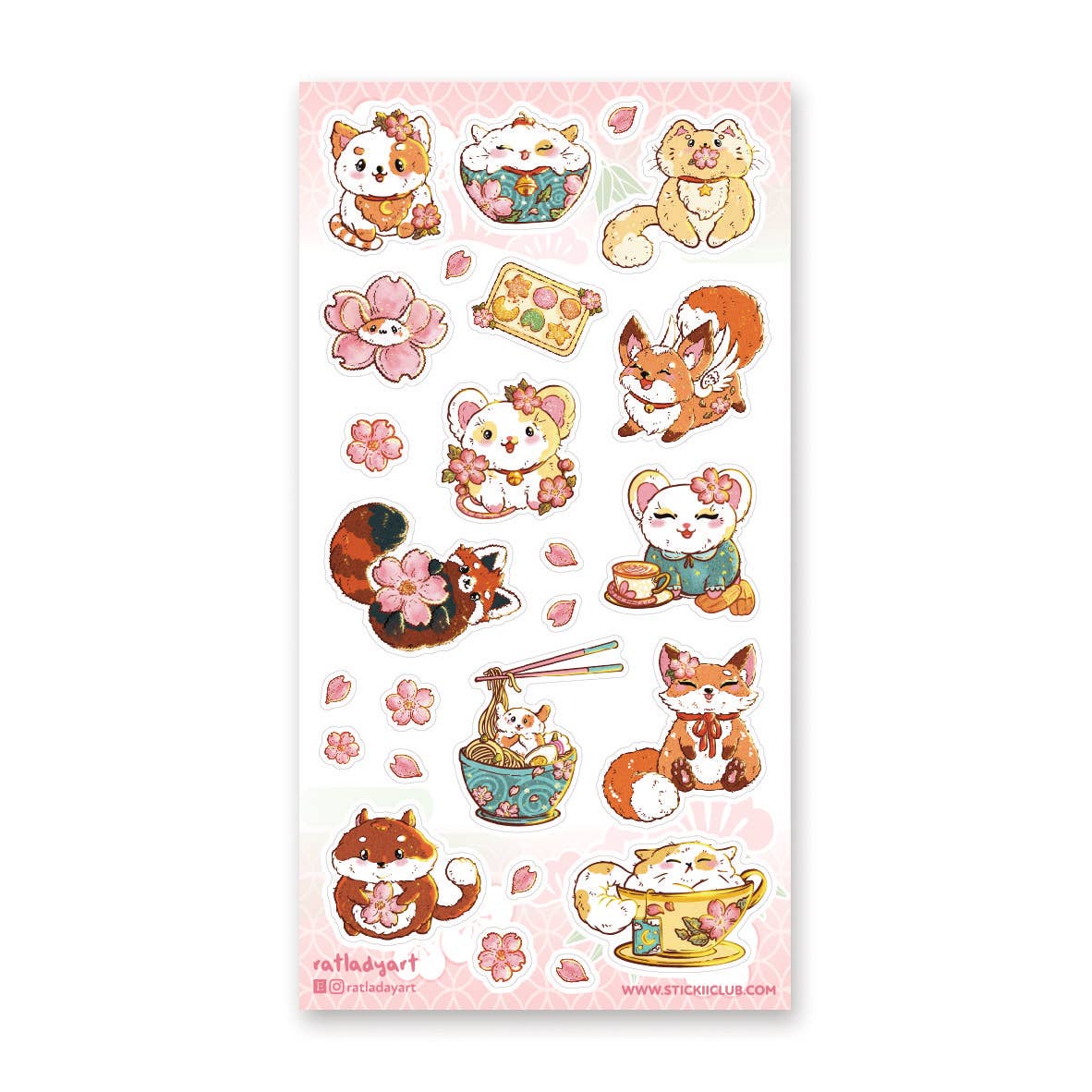 Cherry Blossom Cuties - Sticker Sheet