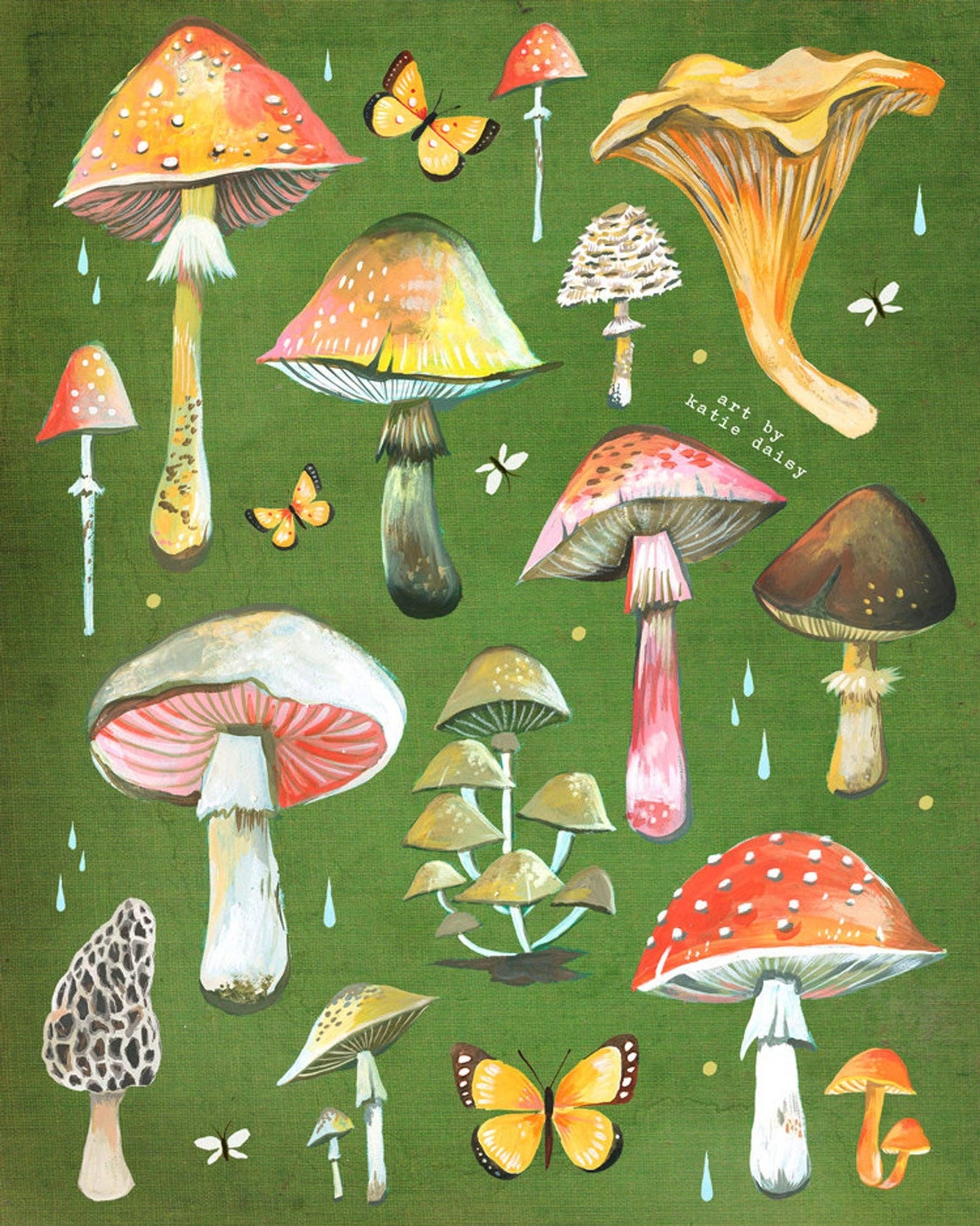 Mushroom Chart 8 x 10 Print
