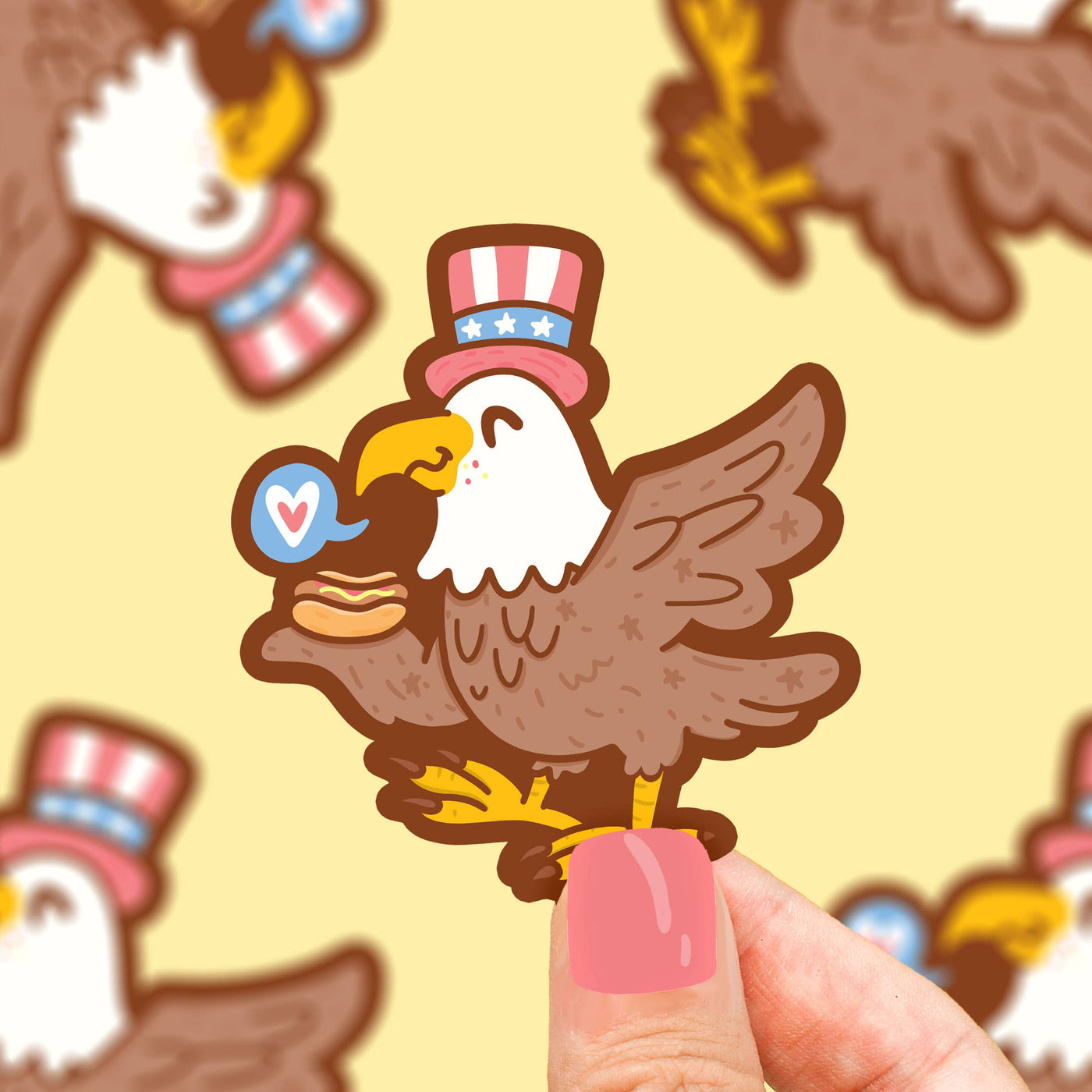 Patriotic Eagle - Vinyl Sticker