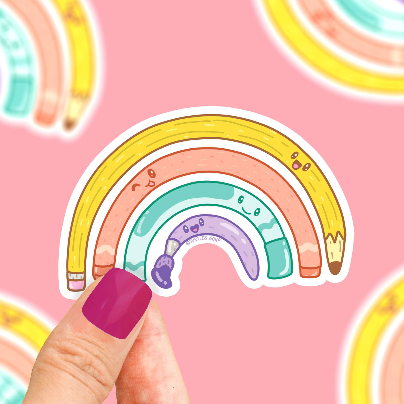 Rainbow Art Pencils - Vinyl Sticker
