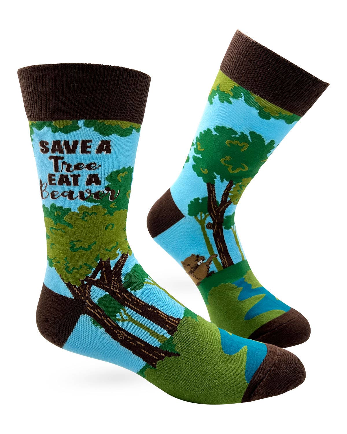 Men's Save The Tree Eat A Beaver Socks
