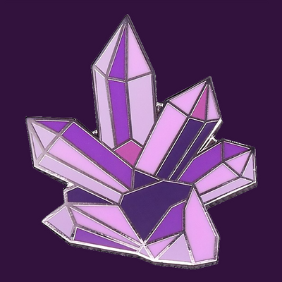 Amethyst Enamel Pin