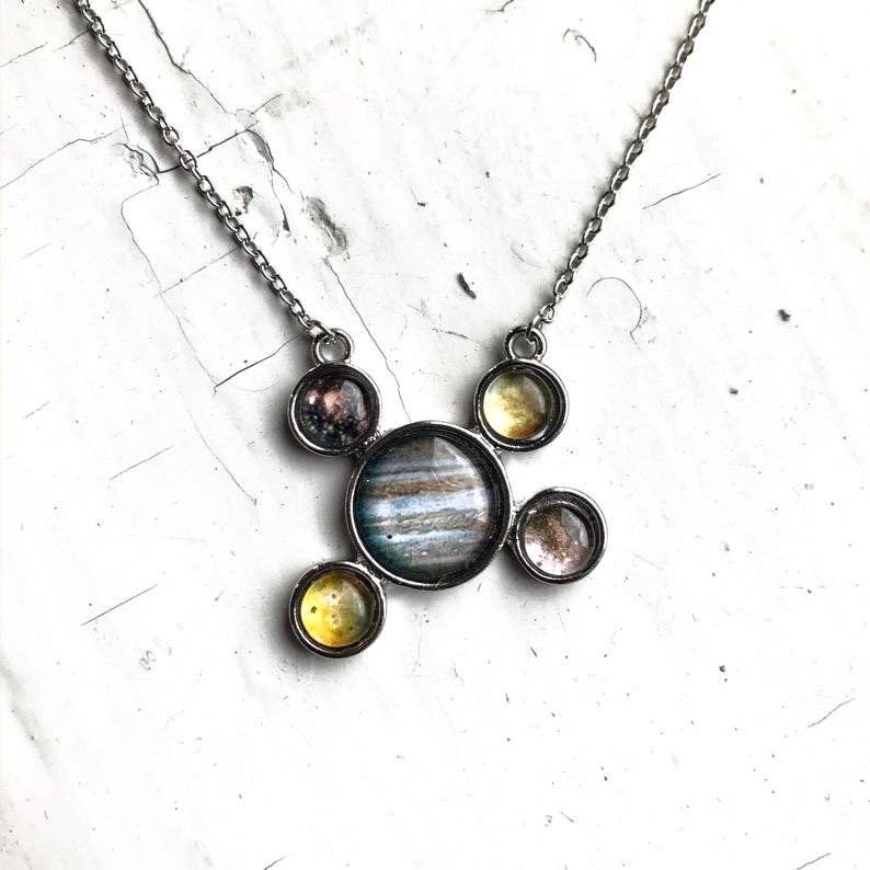 Jupiter & Galilean Moons Necklace