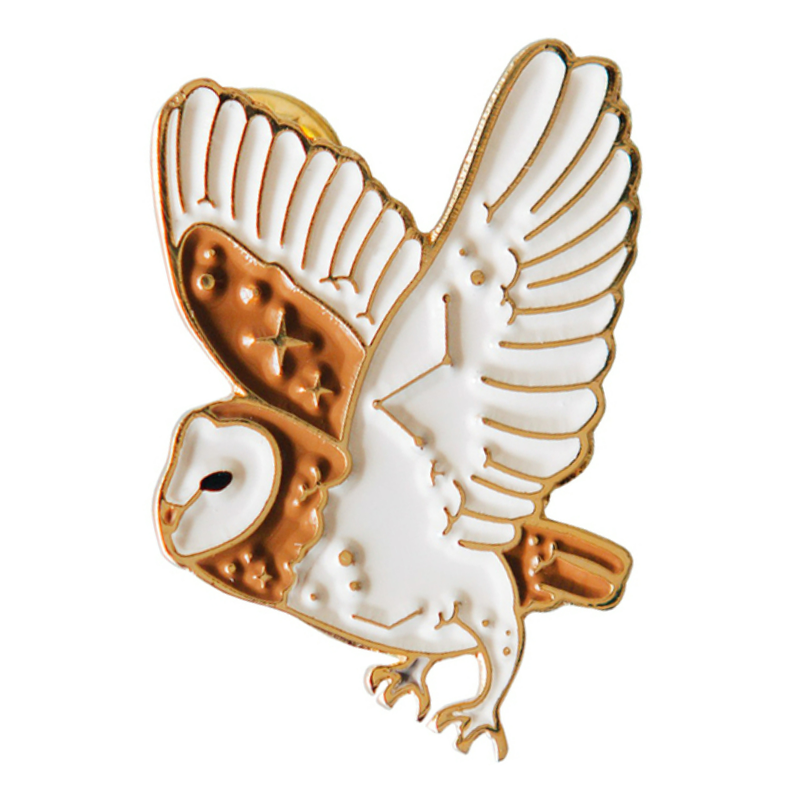 Celestial Barn Owl Pin