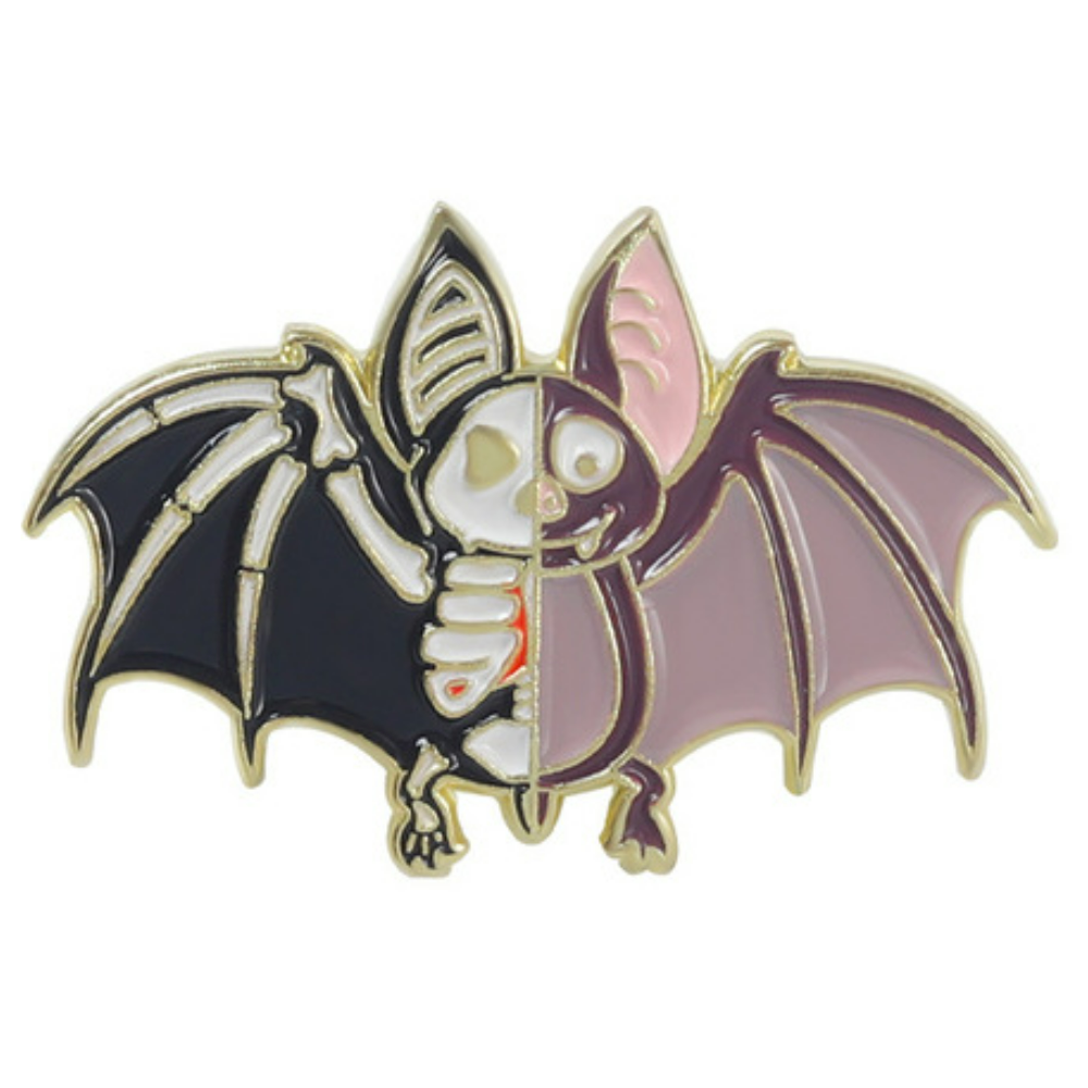 Bat Skeleton Enamel Pin