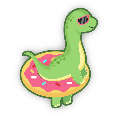 Poolside Dino - Vinyl Sticker